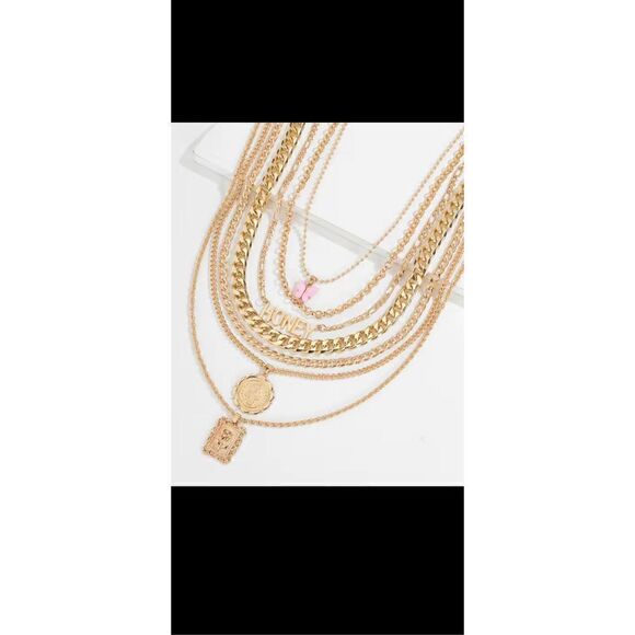 Beautiful seven piece layer necklace, sad adjustable lengths. Have a very well-m - Picture 6 of 9